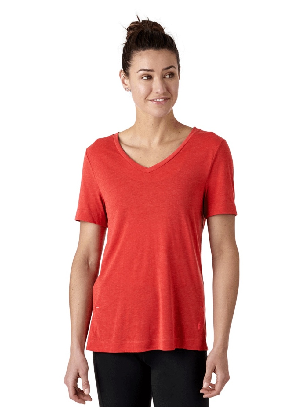 cotopaxi Paseo Travel T-Shirt - Women's Red V-Neck Short Sleeve Tee